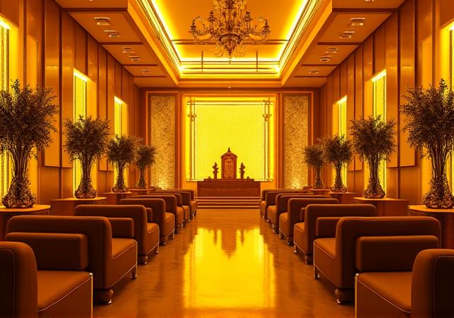 Venue dorado para team building de lujo